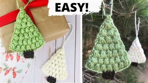 crochet christmas tree ornament free pattern and tutorial youtube