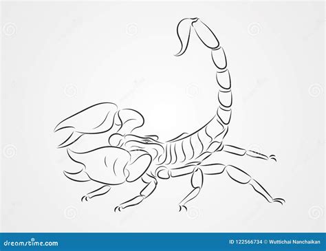 Scorpions Line Stock Vector Illustration Of Filigree 122566734