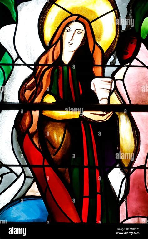 Saint Joseph Church Mary Magdalene Stained Glass Window Geneva