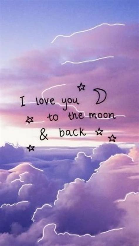 I Love You To The Moon And Back Cute Girly Wallpapers Purple And Pink