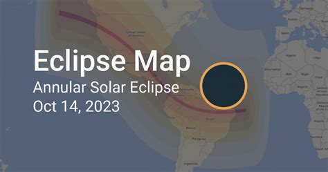 Map Of Annular Solar Eclipse On October 14 2023