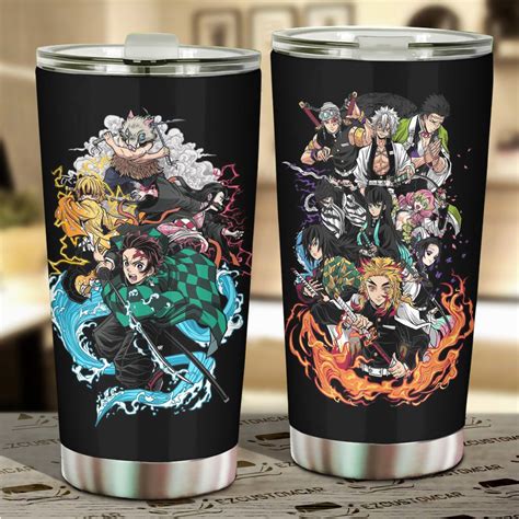 Demon Slayer Car Accessories Anime Car Tumblers Cup Demon Slayers X Hashira