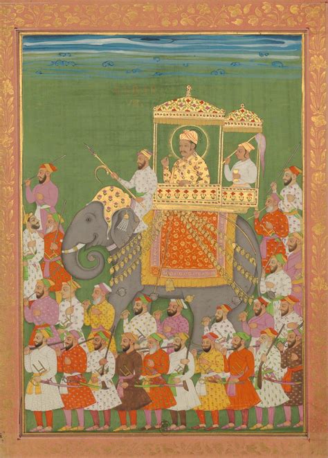 Mughal Emperor Akbar I Miniature Painting From Storia Do