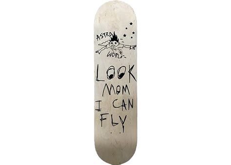 Travis Scott Astroworld Look Mom I Can Fly Skateboard Deck Tan Fw18