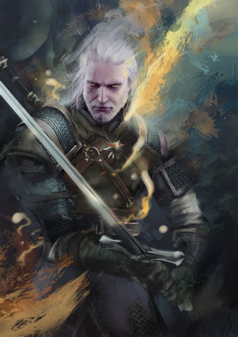 Artstation Geralt The White Wolf