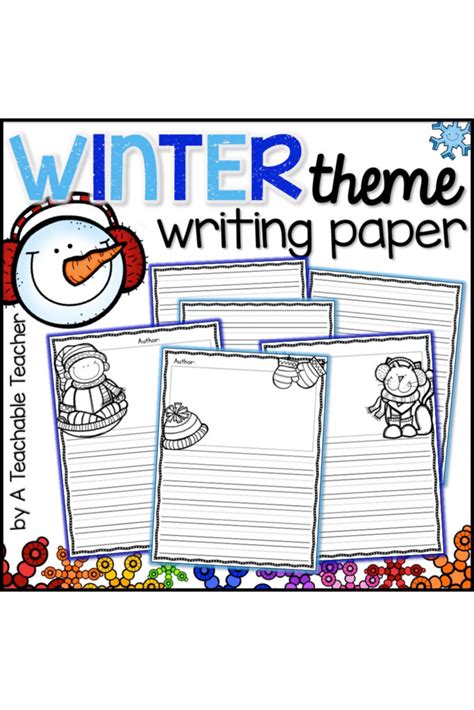 Winter Theme Writing Paper A Teachable Teacher