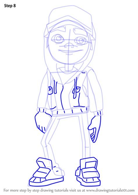 Step By Step How To Draw Jake From Subway Surfers