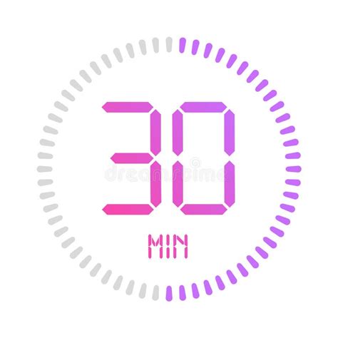 Digital Clock Countdown Time Vector Timer Stopwatch Round Minute Timer