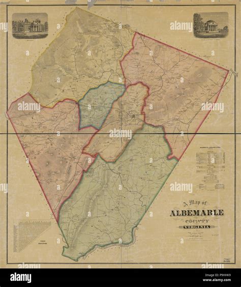 A Map Of Albemarle County Virginia Stock Photo Alamy