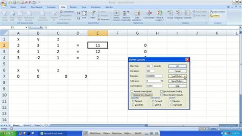 Solving Linear Equations In Excel Youtube