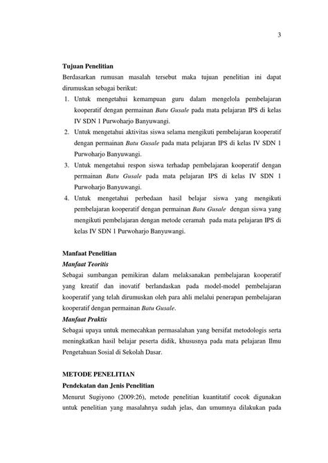 Contoh Manfaat Penulisan Skripsi