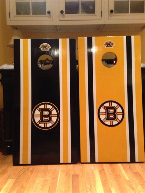 Boston Bruins Cornhole Wood Crate Furniture Cornhole Crate Furniture
