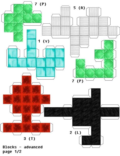 Printable Minecraft Blocks Papercraft Printable Papercrafts