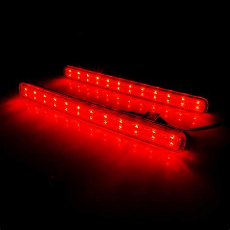 X Fit Acura Tsx Red Led Rear Bumper Reflector Tail Brake
