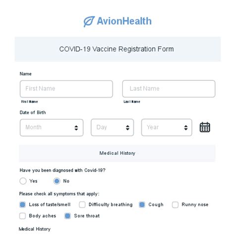 The registrations and appointments for vaccination have started. COVID-19 Vaccine Registration Form Template | Formstack