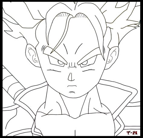 Dragon ball z kid trunks turning super (1997?) drawn in pencil, then finished with a fine liner and a marker. Dragon Ball Z Kai Drawing at GetDrawings | Free download