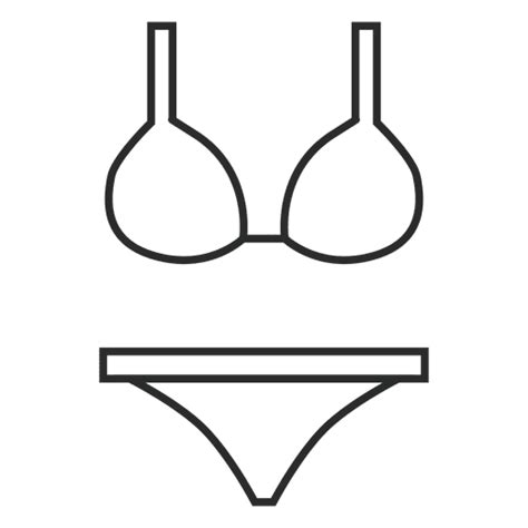 Stroke Bikini Underwear Transparent Png And Svg Vector File