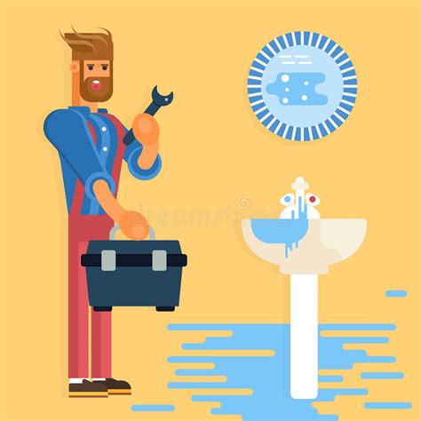 Penguin holding christmas tree pnc. Broken Plumbing Stock Illustrations - 769 Broken Plumbing ...
