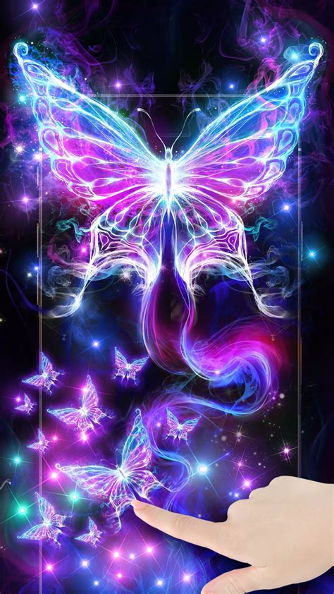 Liquid Neon Butterfly Wallpapers On Wallpaperdog