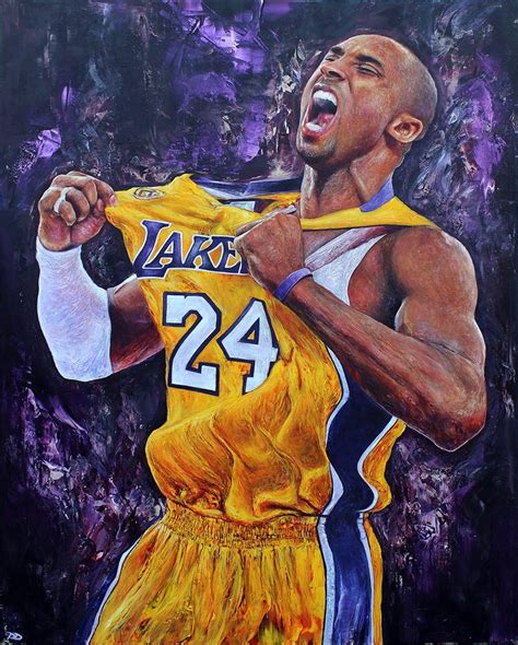 Kobe Bryant X Acrylic On Canvas By Paul Daniels Kobe Bryant Poster Kobe Bryant