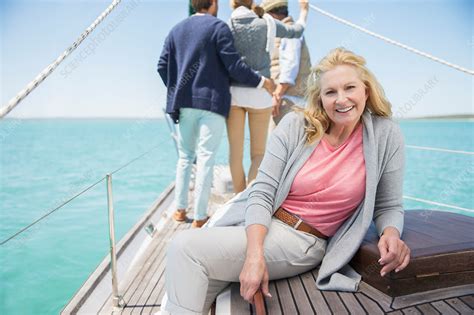 Older Woman Sitting On Boat Stock Image F0148386 Science Photo