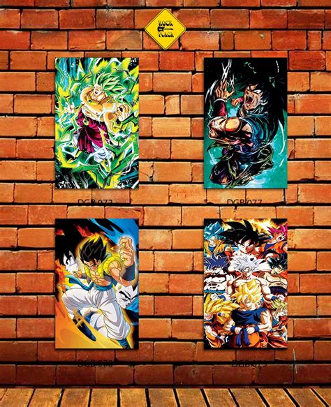 Placas Decorativas Dragon Ball Anime Kit Pe As X Cm Elo