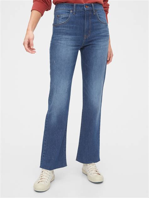 High Rise Ankle Flare Jeans Gap