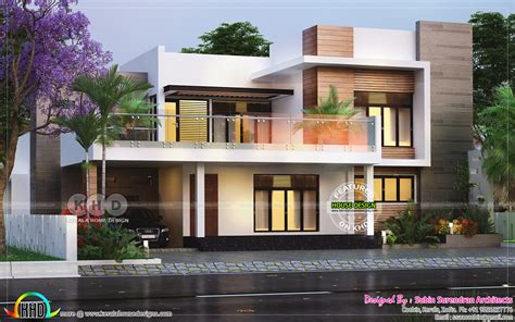 It is a modern translation of a single detached house plan featuring three bedrooms and two toilet and baths. 3 bedroom 2650 square feet modern flat roof house - Kerala ...