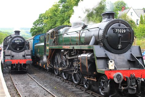 75029 And 80072 At Grosmont North Yorkshire Moors Railway Steam Trains