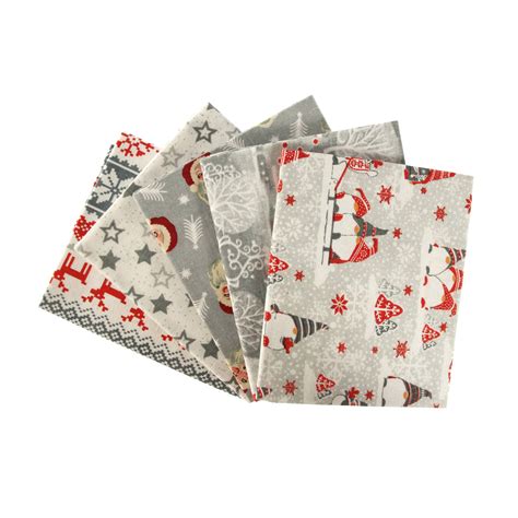 Scandi Christmas Cotton Fat Quarters 5 Pack Hobbycraft