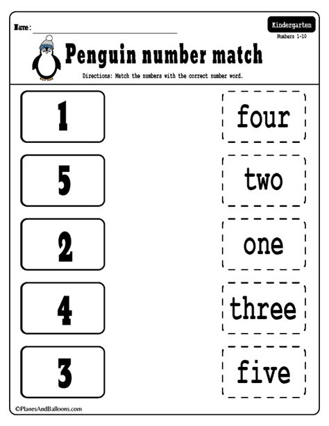Number Matching Free Printable Worksheets Free Number Matching