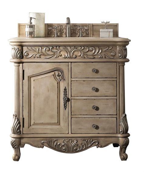 Even if you know you want an antique vanity with sink, there are still finish, size and storage variables to consider. 36 inch Antique Single Sink Bathroom Vanity Galala Beige ...