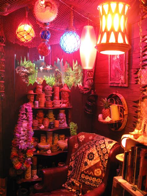 Your home for all things design. Tiki bar decor at home -- readers photos of their tiki style