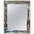 Large Wall Hanging Mirror Framed with Antiqued Mirror at 1stdibs