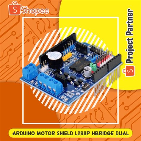 Jual Arduino Motor Shield L298p Hbridge Dual Dc Motor Driver Servo For