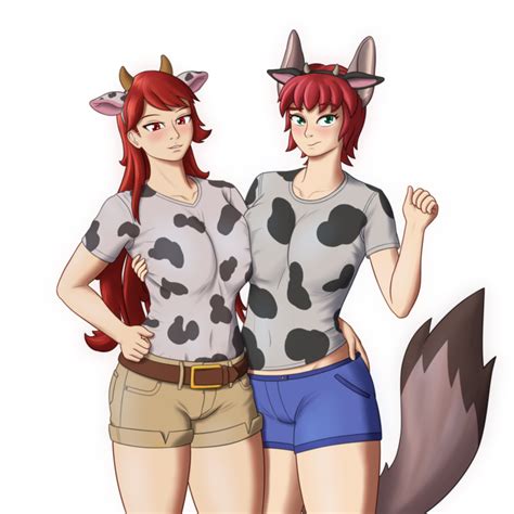 Definitely A Pair Of Cows Here Cow Girls Cow Bikini Touch The Cow Know Your Meme