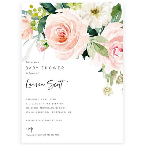 Floral Baby Shower Invitation Forever Your Prints