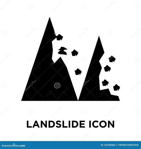 Landslide Icon Vector Isolated On White Background Logo Concept Stock
