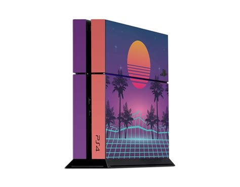 Vaporwave Outrun Retro 80s Skin For The Ps4 Console Etsy