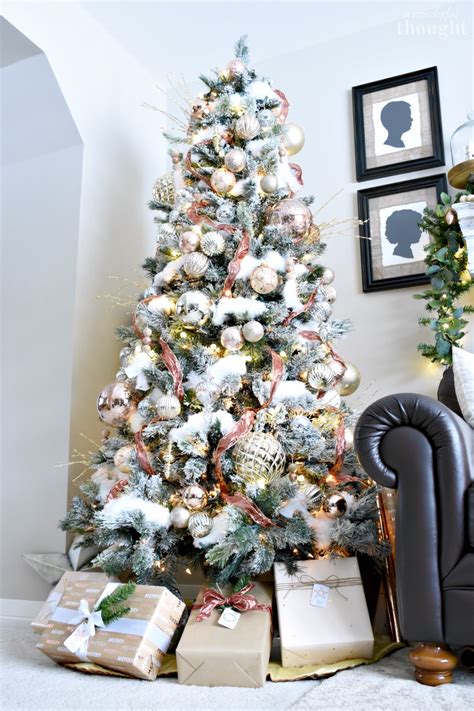 20 Rose Gold Decorated Christmas Tree
