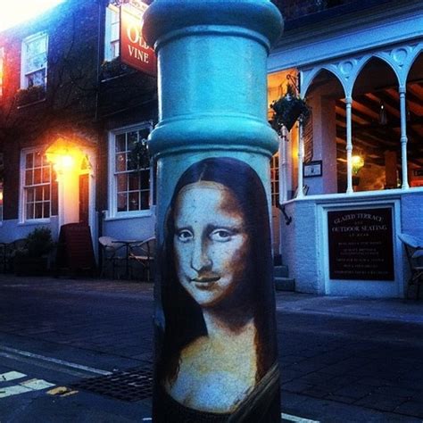 Mona Lisa Street Art Monalisa Bollard Streetart Street Art Mona