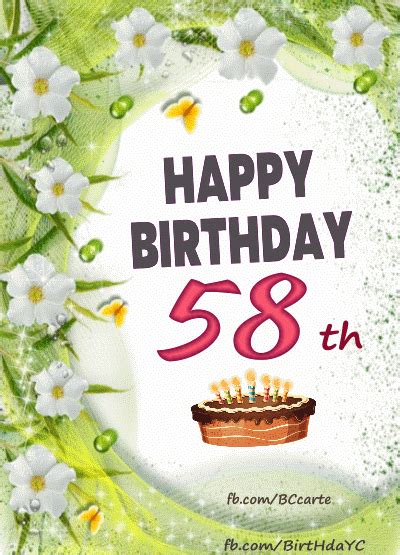58th Birthday Images  Greetings Cards For Age 58 Years Hbdayart