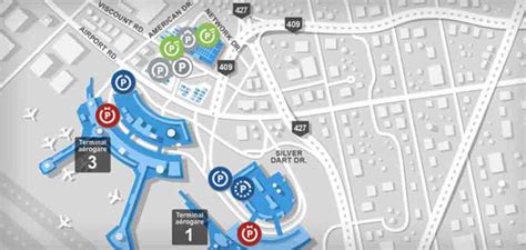 Pearson Airport Parking Map