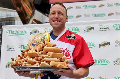 Joey Chestnut Has Nathans Hot Dog Eating Contest In The Bag