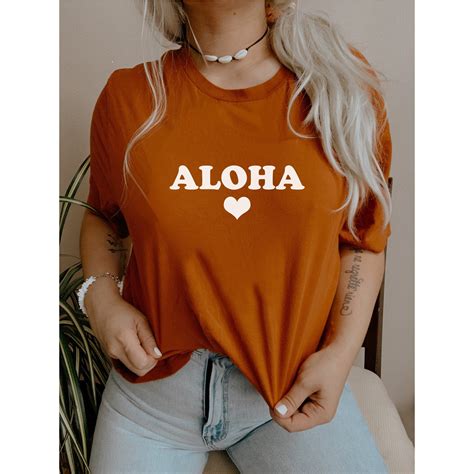 Aloha Shirt Women Aloha Tshirt Hawaiian Shirt Hawaii Shirt Etsy