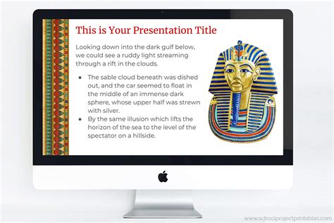 Ancient Egypt Powerpoint Template Theme School Project Printables