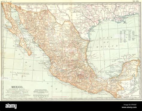 México 1903 Mapa Antiguo Fotografía De Stock Alamy