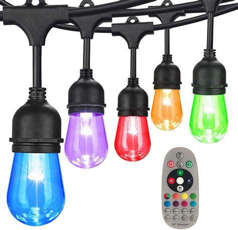 Dgo Color Changing Outdoor String Lights Rgb Cafe Led