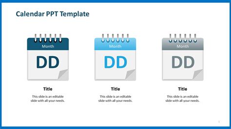 Attractive Calendar Ppt Template Presentation Design