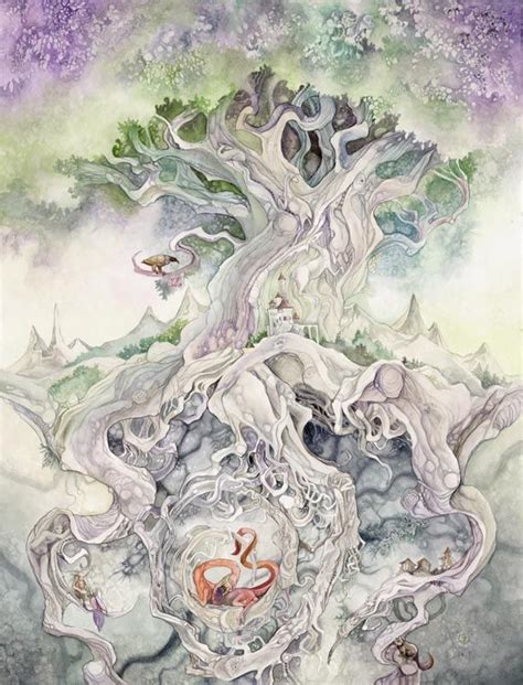 Yggdrasil Is Usually Depicted As A Huge Ash Tree With Leaves That